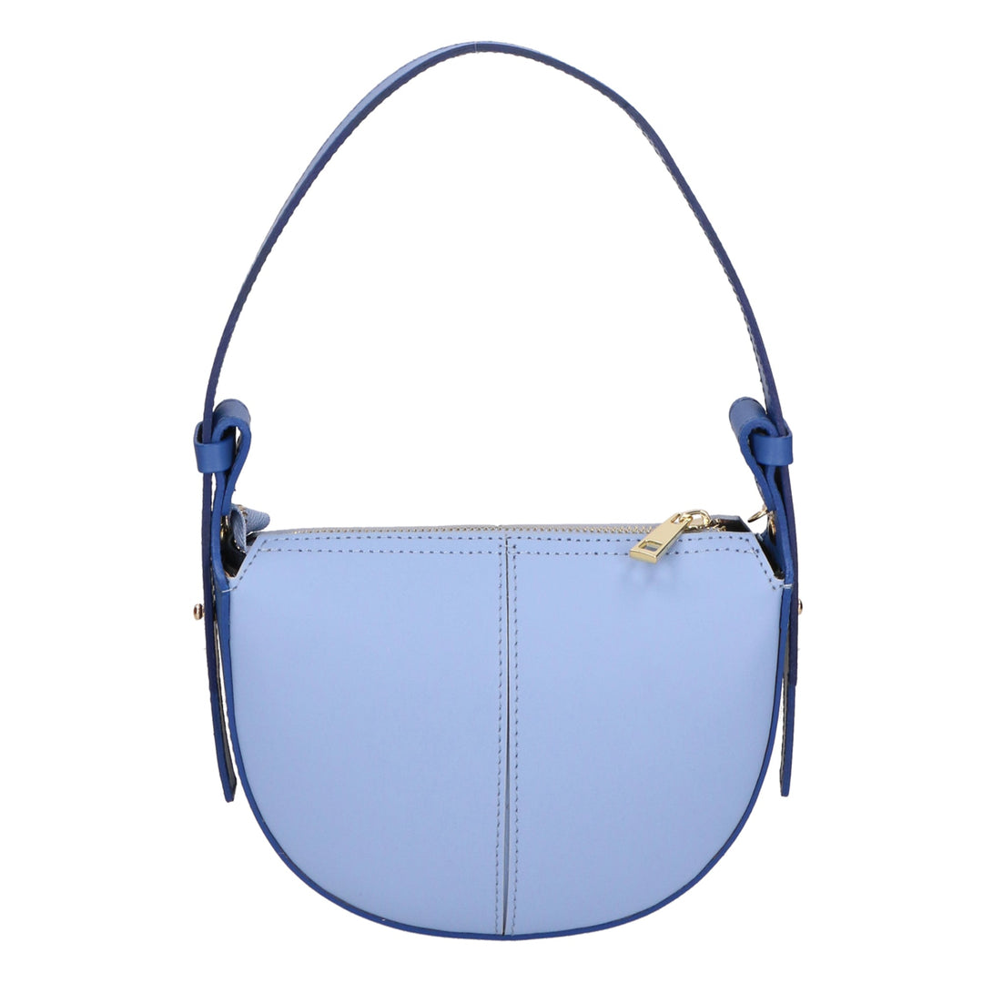 Borsa a spalla da Donna in Vera Pelle | Gave Lux | GLX220621523FBG-AZZURRO_L220+L222