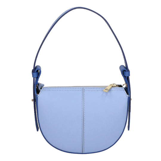Borsa a spalla da Donna in Vera Pelle | Gave Lux | GLX220621523FBG-AZZURRO_L220+L222