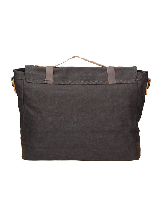 Minerva Unisex-Handtasche aus Canvas und Leder
