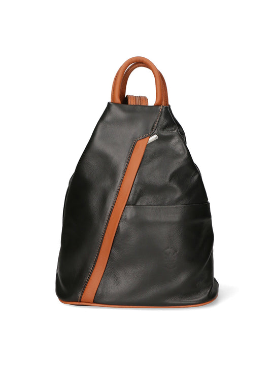 Zaino da Donna in Vera Pelle | Gave Lux | GLX228007223FBG-NERO-CUOIO