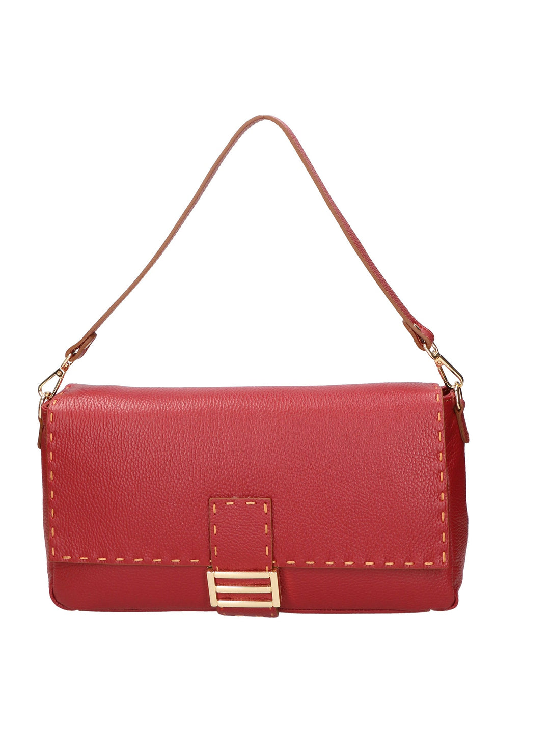 borsa a spalla da Donna in Vera Pelle | gave lux | GLX220686823FBG-D10_ROSSO_SCURO