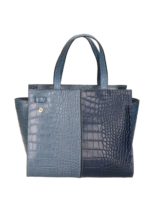 Borsa a mano da Donna in Vera Pelle | Gave Lux | GLX220543523FBG-C41_CARTA_ZUCCHERO_C26_BLU_SCURO