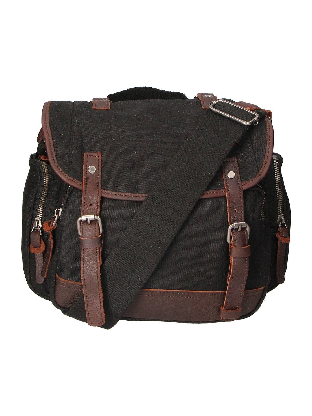 Meine Unisex-Schultertasche aus Canvas und Leder