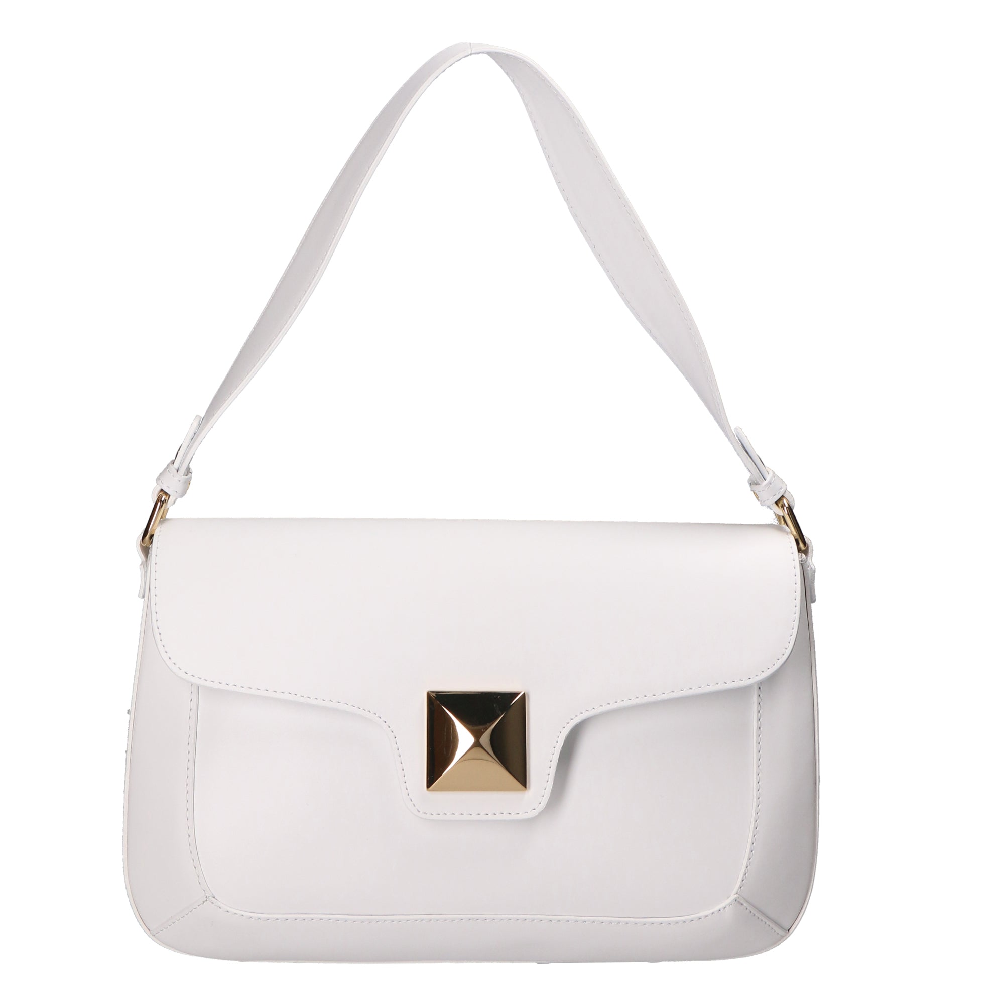 Borsa a spalla da Donna in Vera Pelle | Gave Lux | GLX220601523FBG-L101_BIANCO