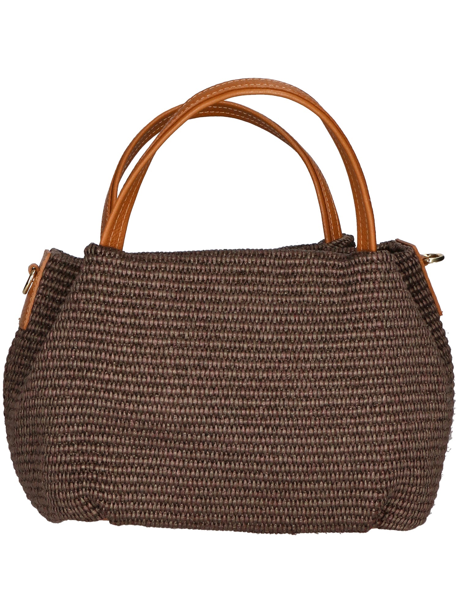 Borsa a mano da Donna in Vera Pelle e Paglia Tabru | Gave Lux | GLX220511623FBG-572_MORO_CUOIO_S44
