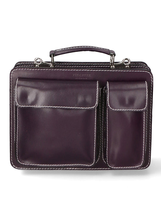 Borsa da lavoro Unisex in Vera Pelle | Gave Lux | GLX22700723FBG-VIOLA