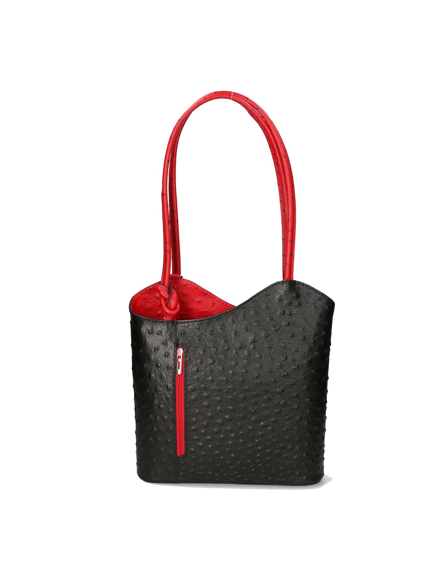 Zaino da Donna in Vera Pelle | Gave Lux | GLX22300523FBG-20_NERO_12_ROSSO