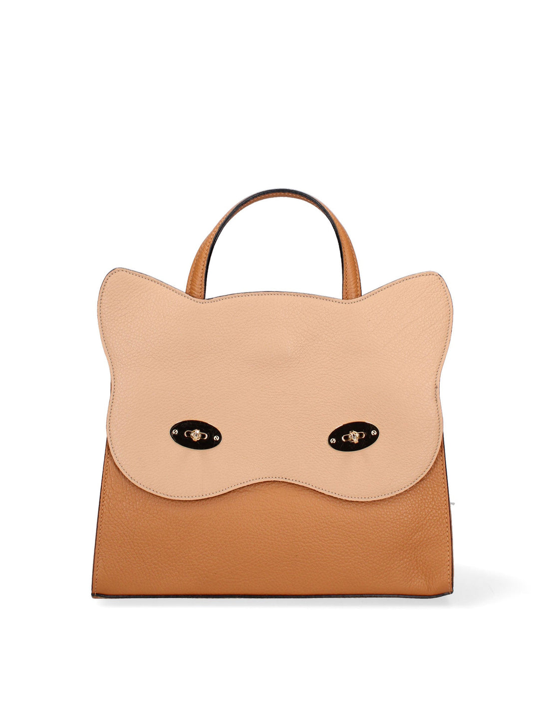 Borsa a mano da donna In Vera pelle | Gave Lux | GLX22896923FBG-CUOIO+NOCCIOLA