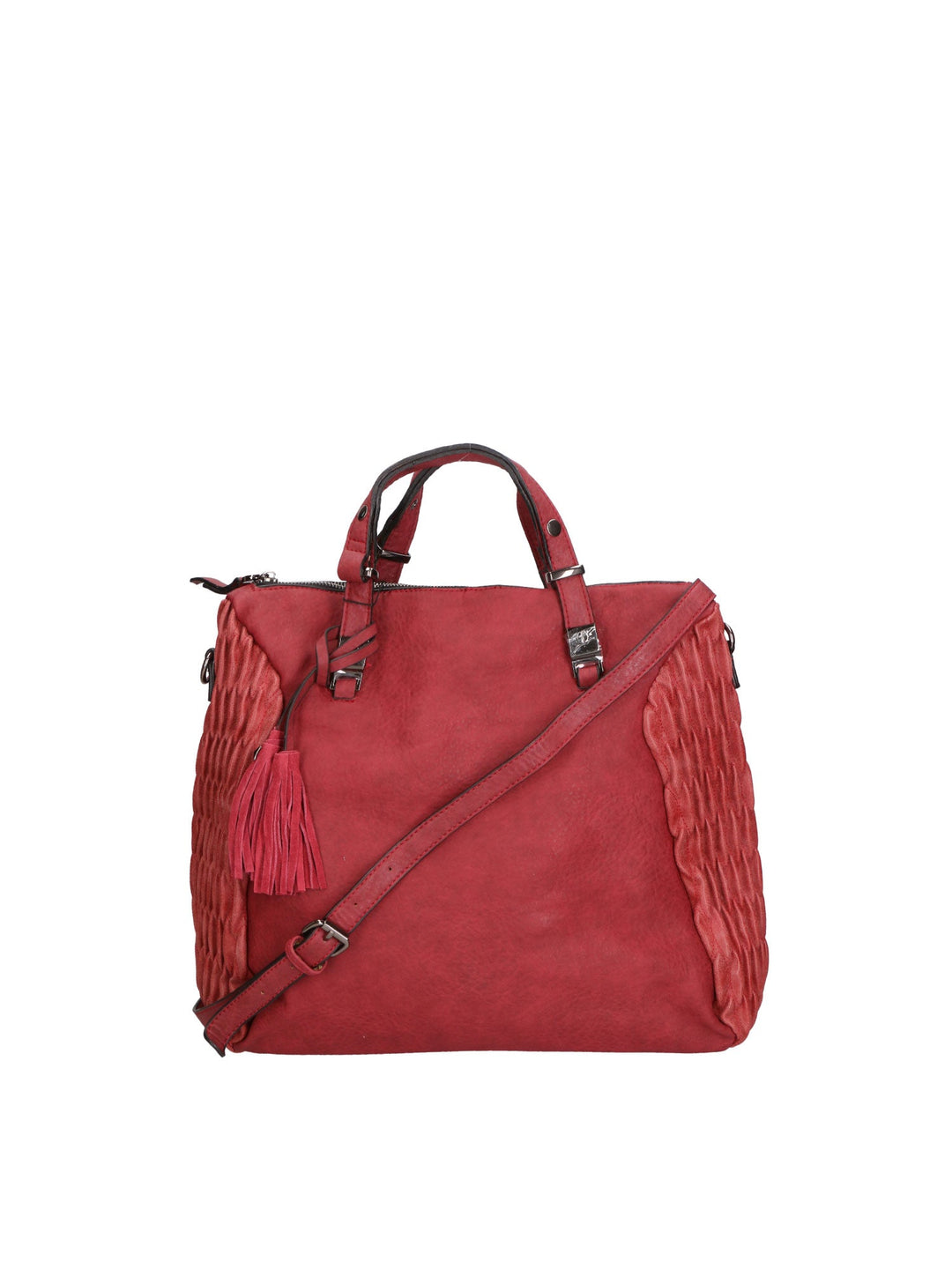 Borsa a spalla da donna Misto nylon e pelle