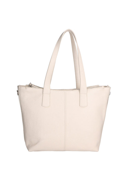 Borsa a spalla da Donna in Vera Pelle | Gave Lux | GLX220593523FBG-D37_LATTE_MILK