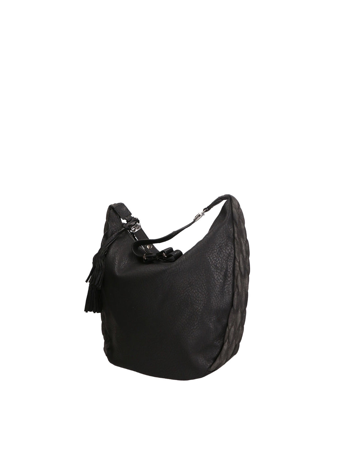 Borsa a spalla da donna Misto nylon e pelle