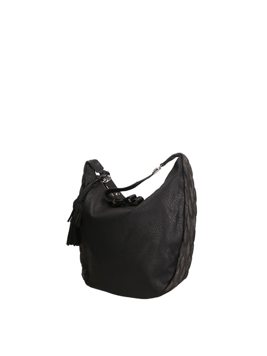 Borsa a spalla da donna Misto nylon e pelle