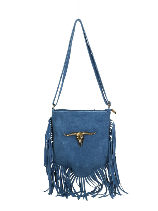 Borsa a tracolla da donna In Vera pelle | Gave Lux | GLX22151823FBG-BLU
