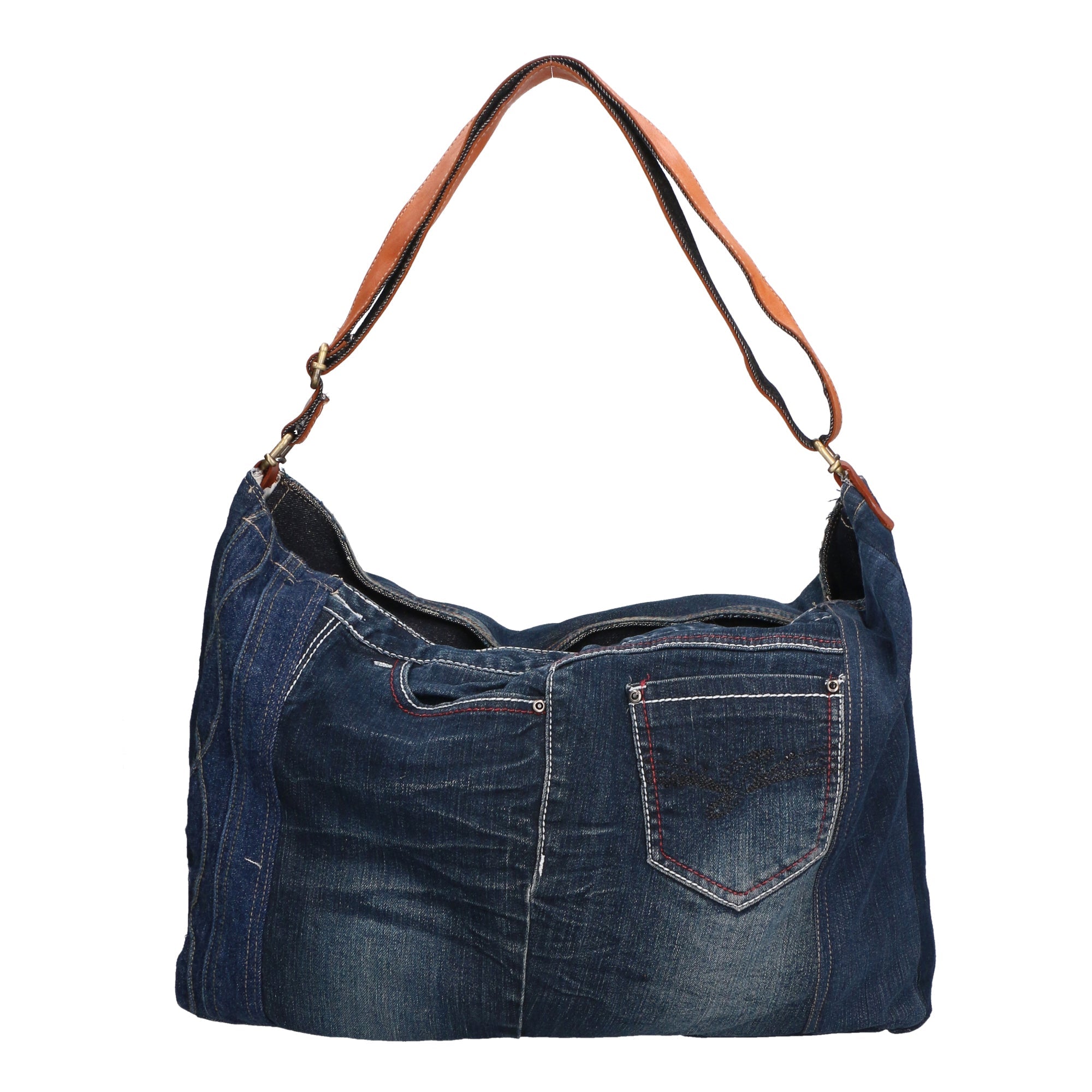 Borsa a spalla da Donna in Cotone | Gave Lux | GLX228811123FBG-JEANS_012
