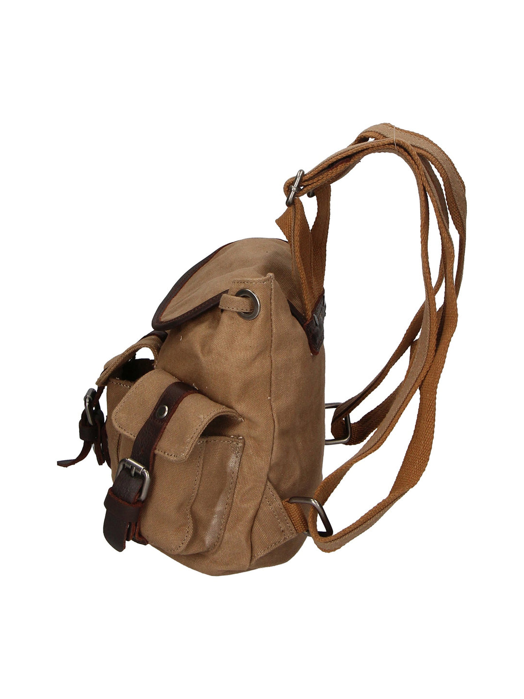 Micaela Unisex-Rucksack aus Canvas und Leder