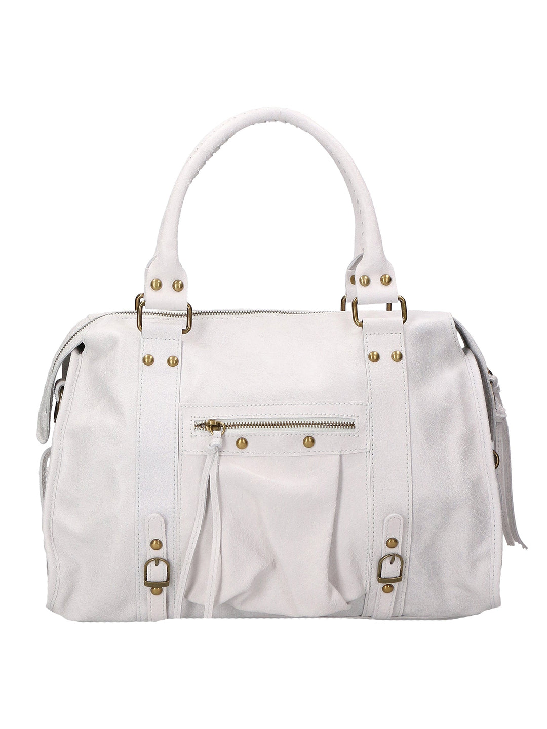 Borsa a spalla da Donna in Vera Pelle | Gave Lux | GLX220609023FBG-BIANCO