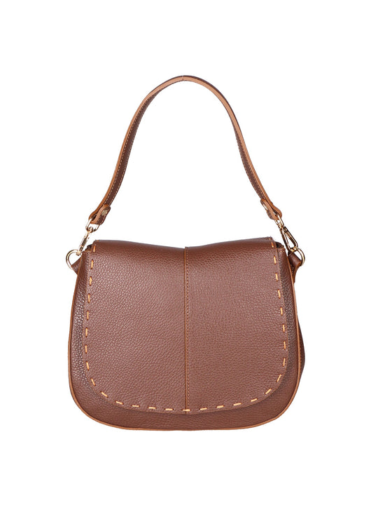 borsa a spalla da Donna in Vera Pelle | gave lux | GLX220691523FBG-D223_CIOCCOLATO