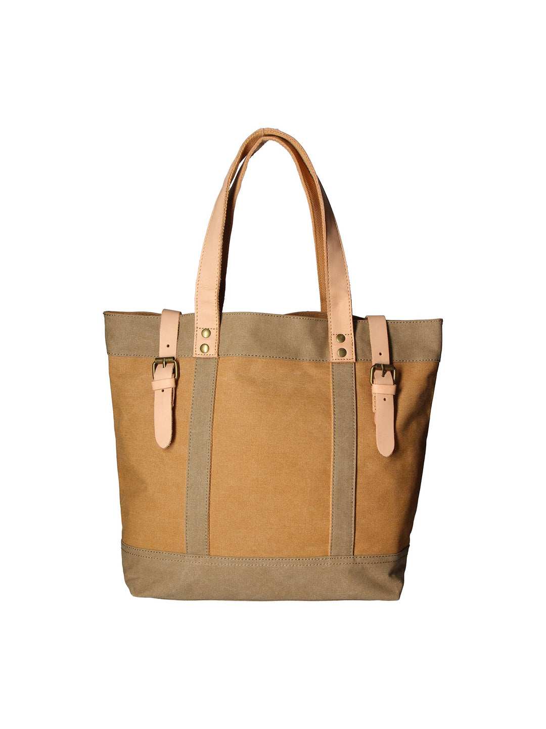 Borsa a mano unisex in Canvas e pelle | Gave Lux | GLX22ZG301223FBG-CUOIO_COGNAC