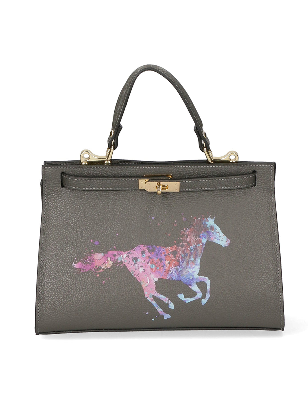 Borsa a mano da Donna in Vera Pelle | Gave Lux | GLX220426323FBG-D27_GRIGIO_SCURO_DARK_GREY
