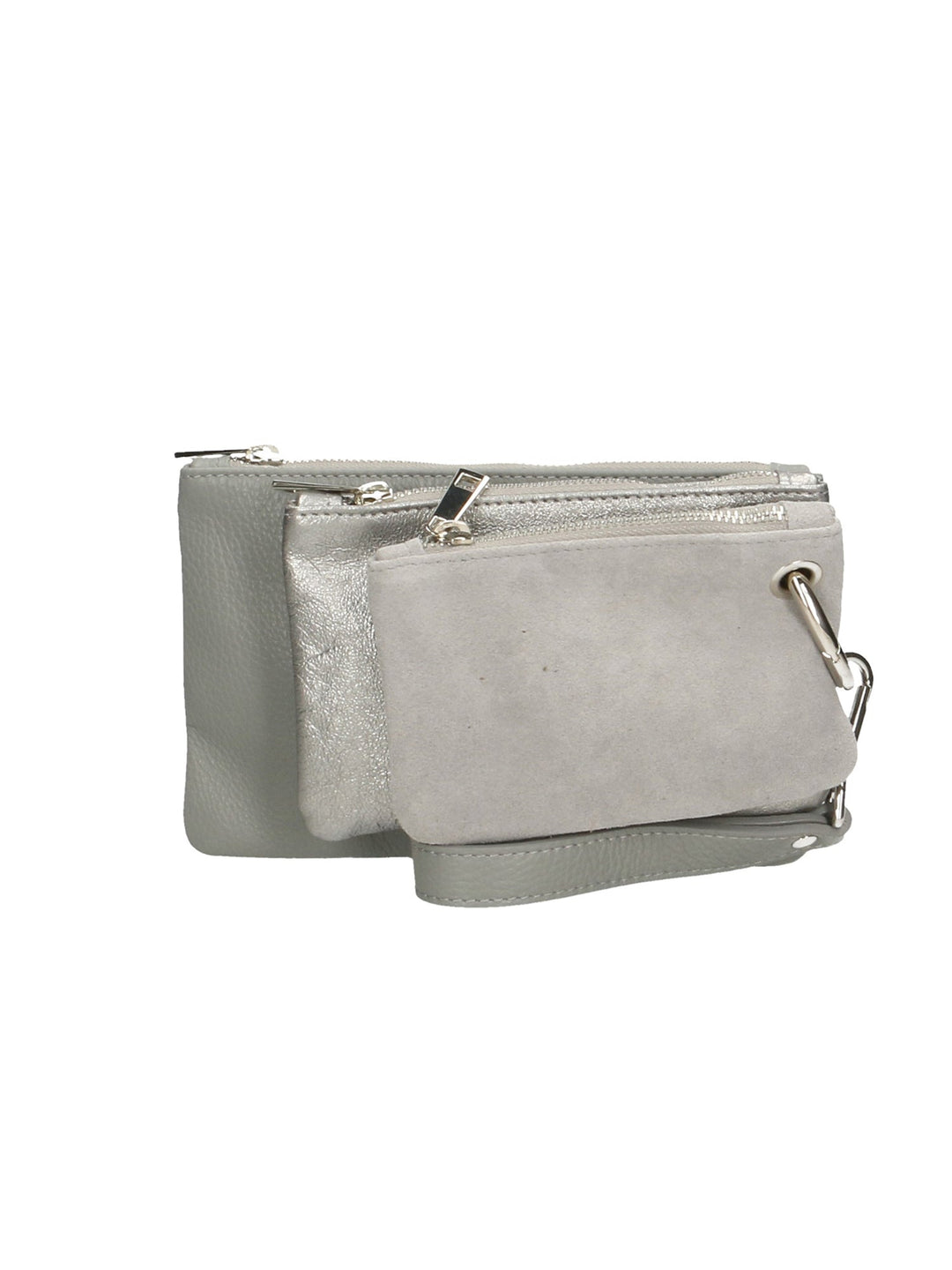Borsa a tracolla da Donna in Vera Pelle | Gave Lux | GLX2218903423FBG-GRIGIO+ARGENTO