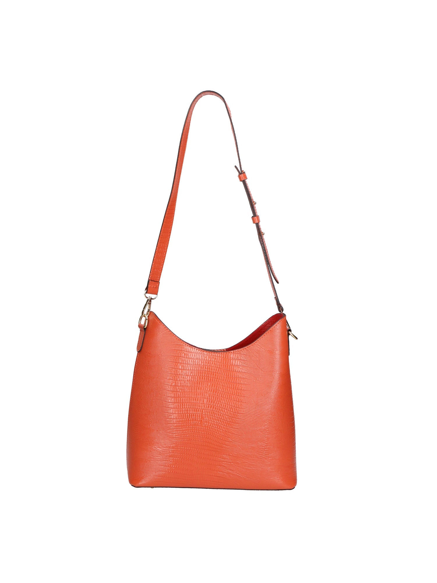 Borsa a spalla da Donna in Vera Pelle | Gave Lux | GLX220544223FBG-LU35_MATTONE_DARK_ORANGE