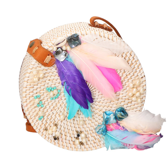 Borsa a tracolla da Donna in Paglia Intrecciata a mano | Gave Lux | GLX228812023FBG-GAIA