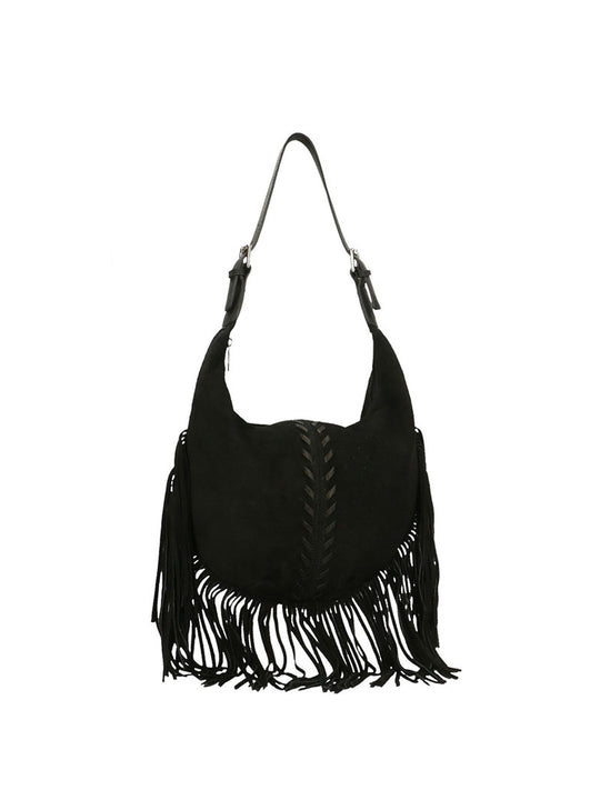 Borsa a spalla da Donna in Vera Pelle | Gave Lux | GLX22863023FBG-NERO_BLACK