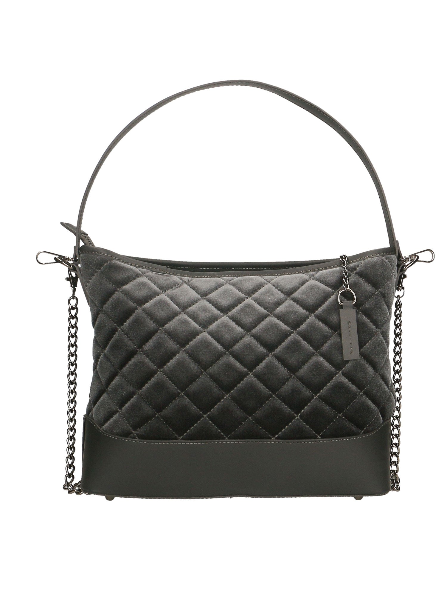 Borsa a spalla da donna In Velluto | Gave Lux | GLX22882323FBG-GRIGIO