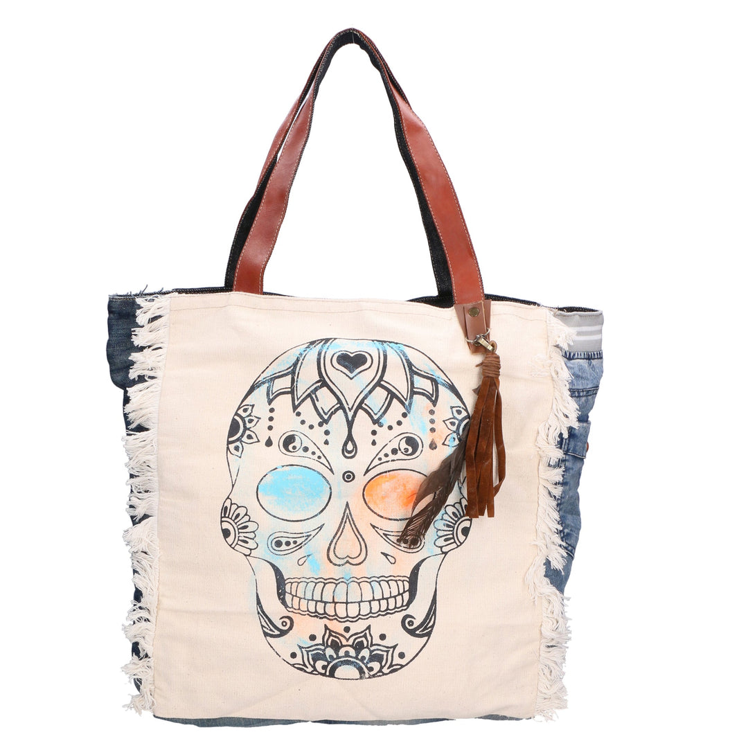 Borsa a spalla da Donna in Cotone | Gave Lux | GLX228810323FBG-JEANS_012