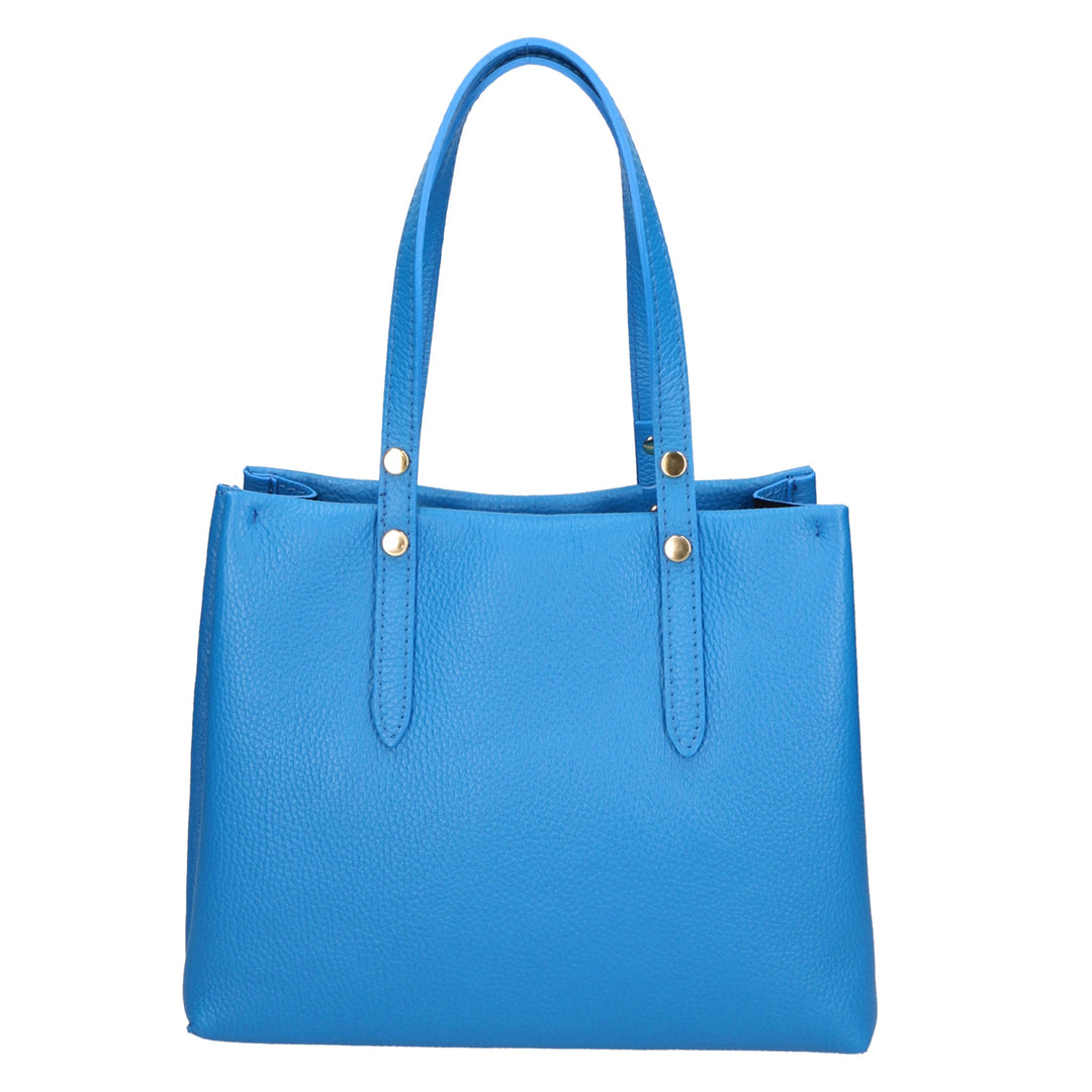 Borsa a spalla da Donna in Vera Pelle | Gave Lux | GLX220624523FBG-D222_BLU_ASTER