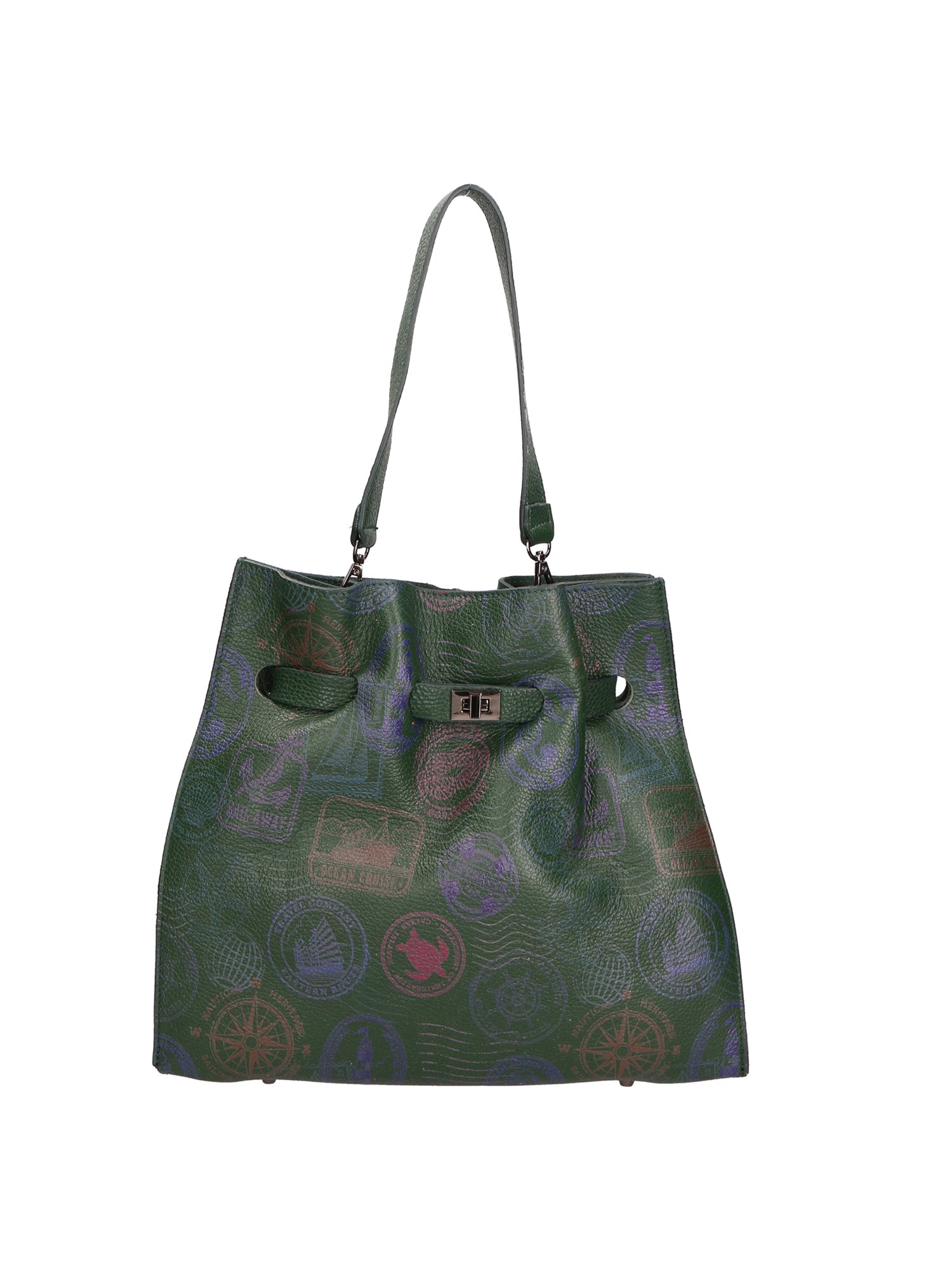 Borsa a mano da Donna in Vera Pelle | Gave Lux | GLX2256413723FBG-VERDE