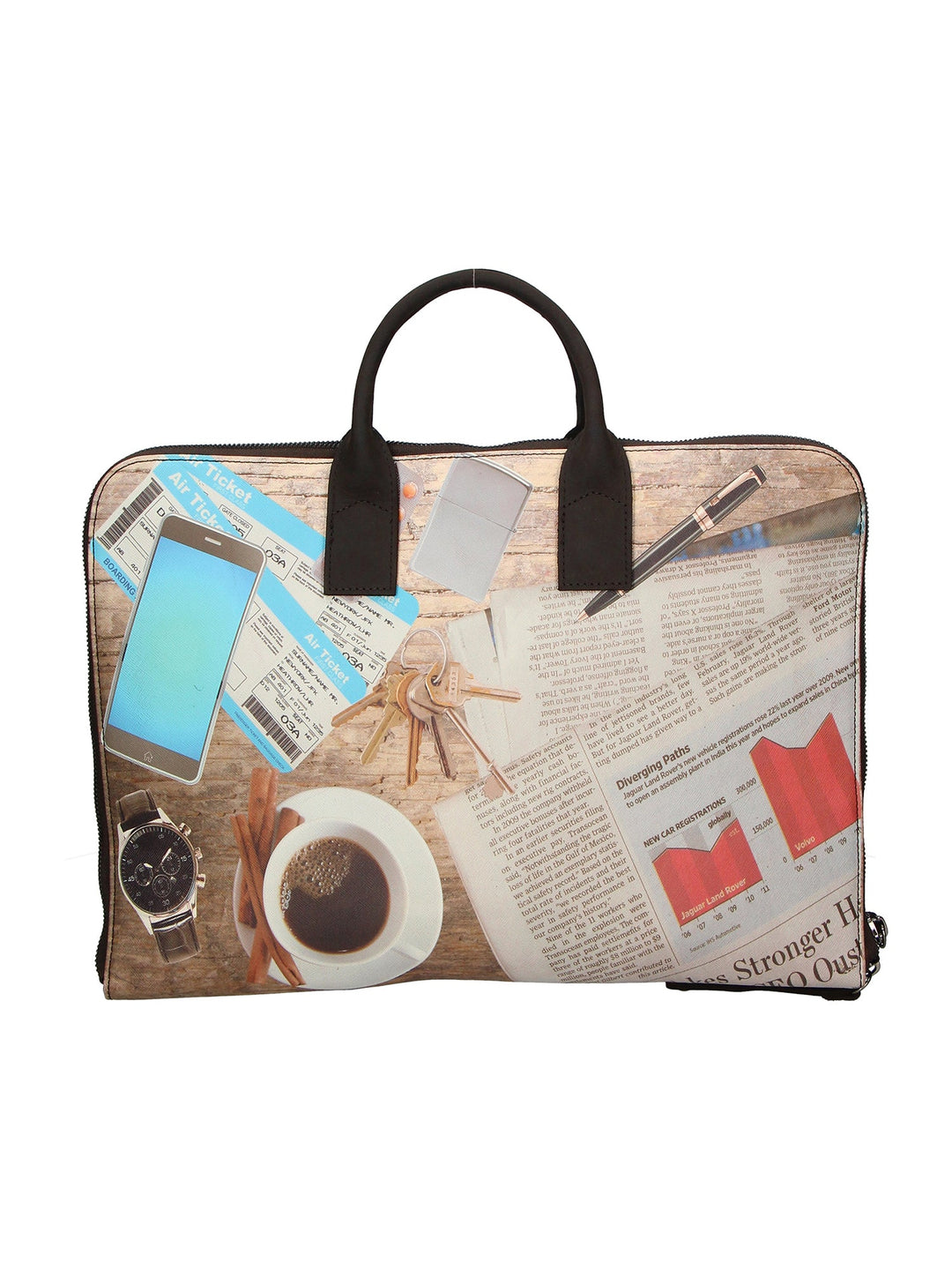 Borsa a mano unisex in Vera Pelle | Gave Lux | GLX22ZG300723FBG-CAFFE