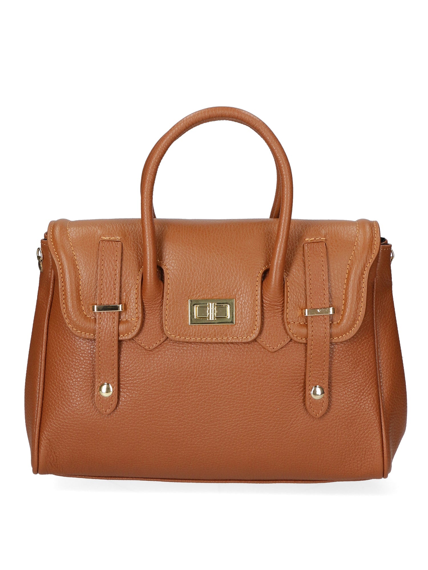 borsa a mano da Donna in Vera Pelle | Gave Lux | GLX22809223FBG-D17_CUOIO_SCURO_DARK_COGNAC