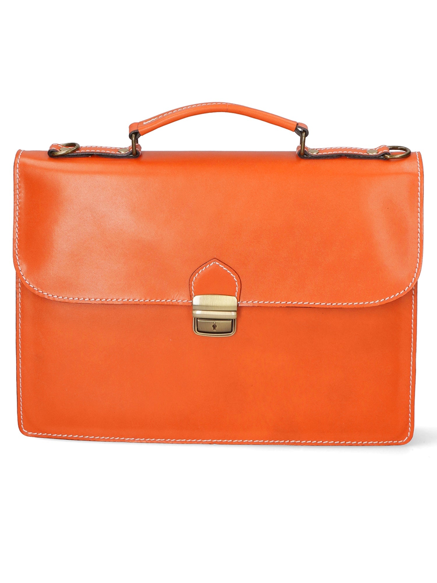 Borsa da lavoro Unisex in Vera Pelle | Gave Lux | GLX22700423FBG-ARANCIONE