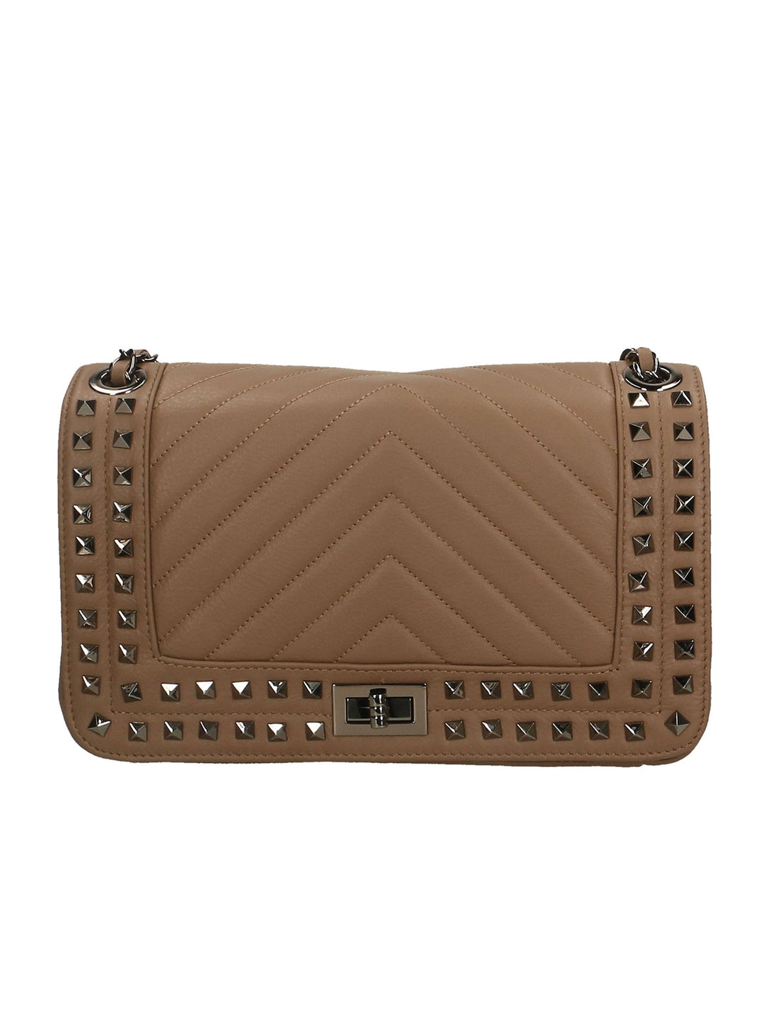 Borsa a spalla da Donna in Vera Pelle | Gave Lux | GLX22659023FBG-TAUPE