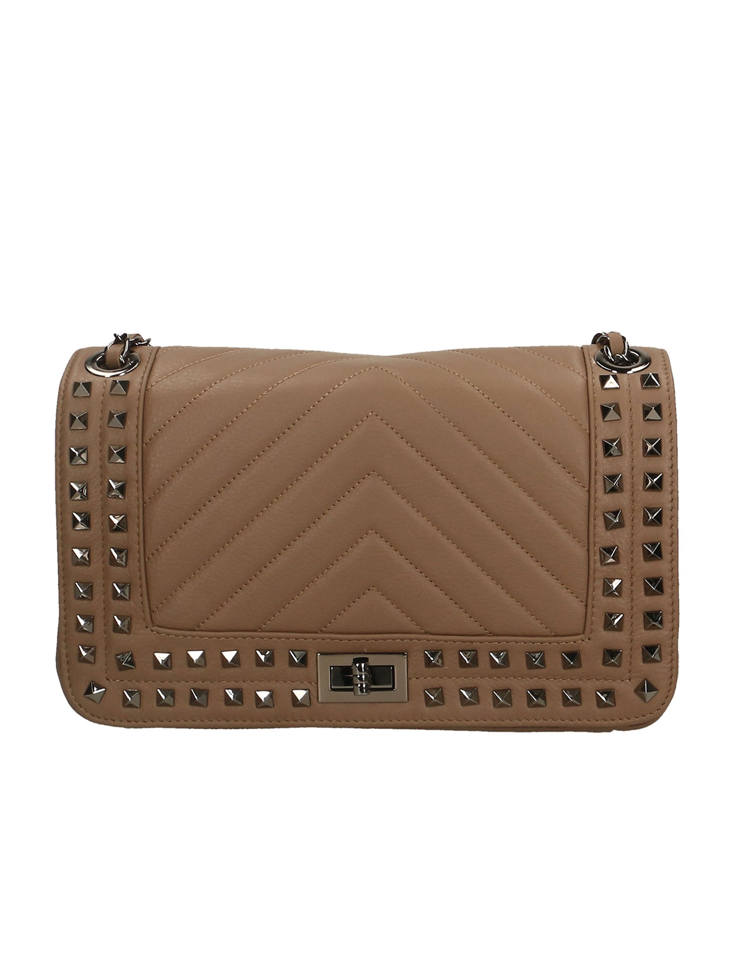 Borsa a spalla da Donna in Vera Pelle | Gave Lux | GLX22659023FBG-TAUPE