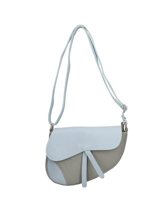 Borsa a tracolla da donna In Vera pelle | Gave Lux | GLX2219303423FBG-CIELO+GRIGIO