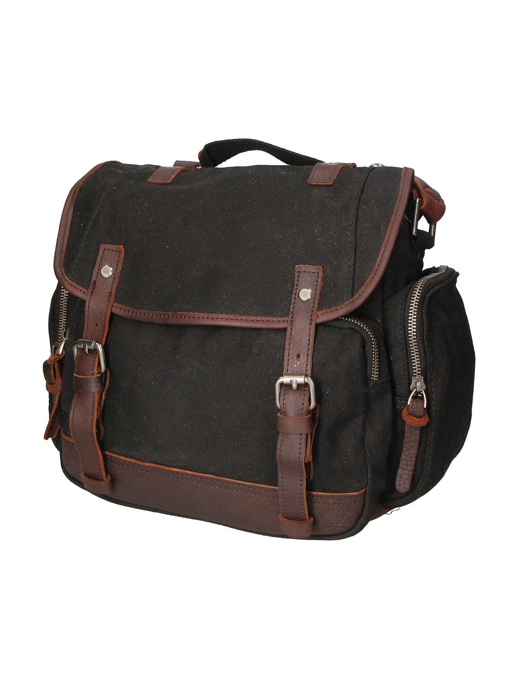 Meine Unisex-Schultertasche aus Canvas und Leder