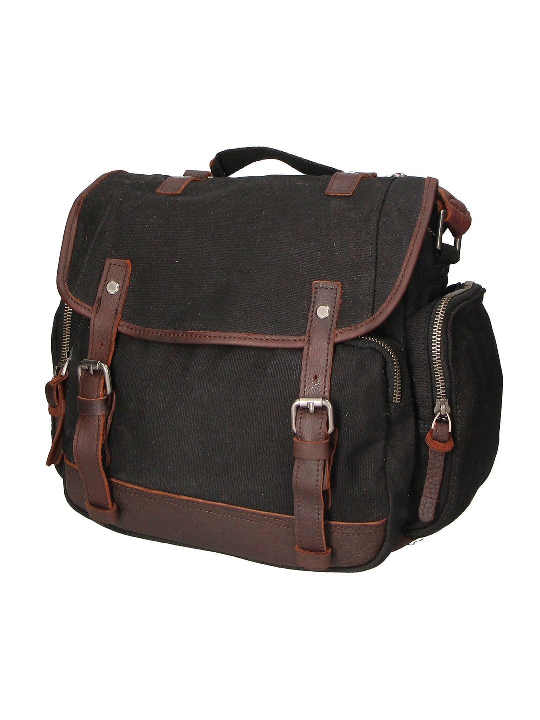 Meine Unisex-Schultertasche aus Canvas und Leder