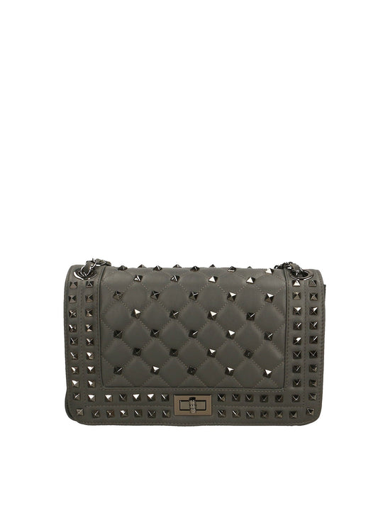 Borsa a tracolla da donna In Vera pelle | Gave Lux | GLX22184423FBG-GRIGIO