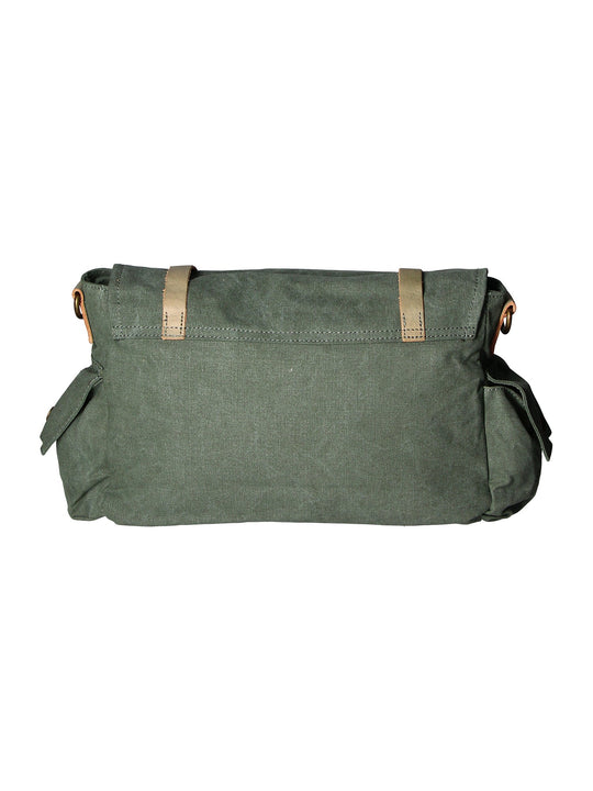 Mina Unisex-Umhängetasche aus Canvas und Leder