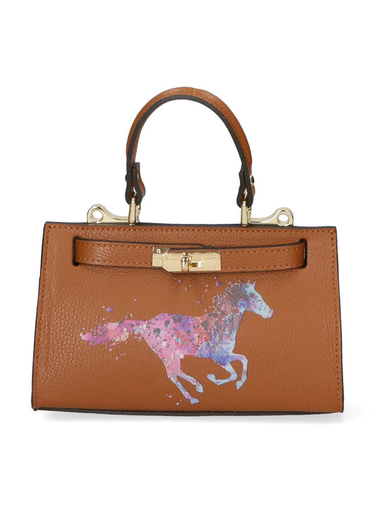 Borsa a mano da Donna in Vera Pelle | Gave Lux | GLX220426523FBG-D17_CUOIO_SCURO_DARK_COGNAC