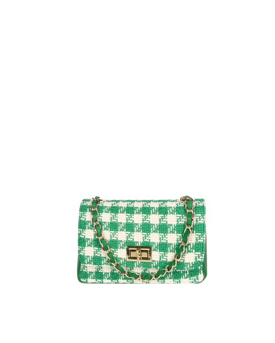 Borsa a tracolla da donna Misto Cotone e Pelle | Gave Lux | GLX220501523FBG-VERDE