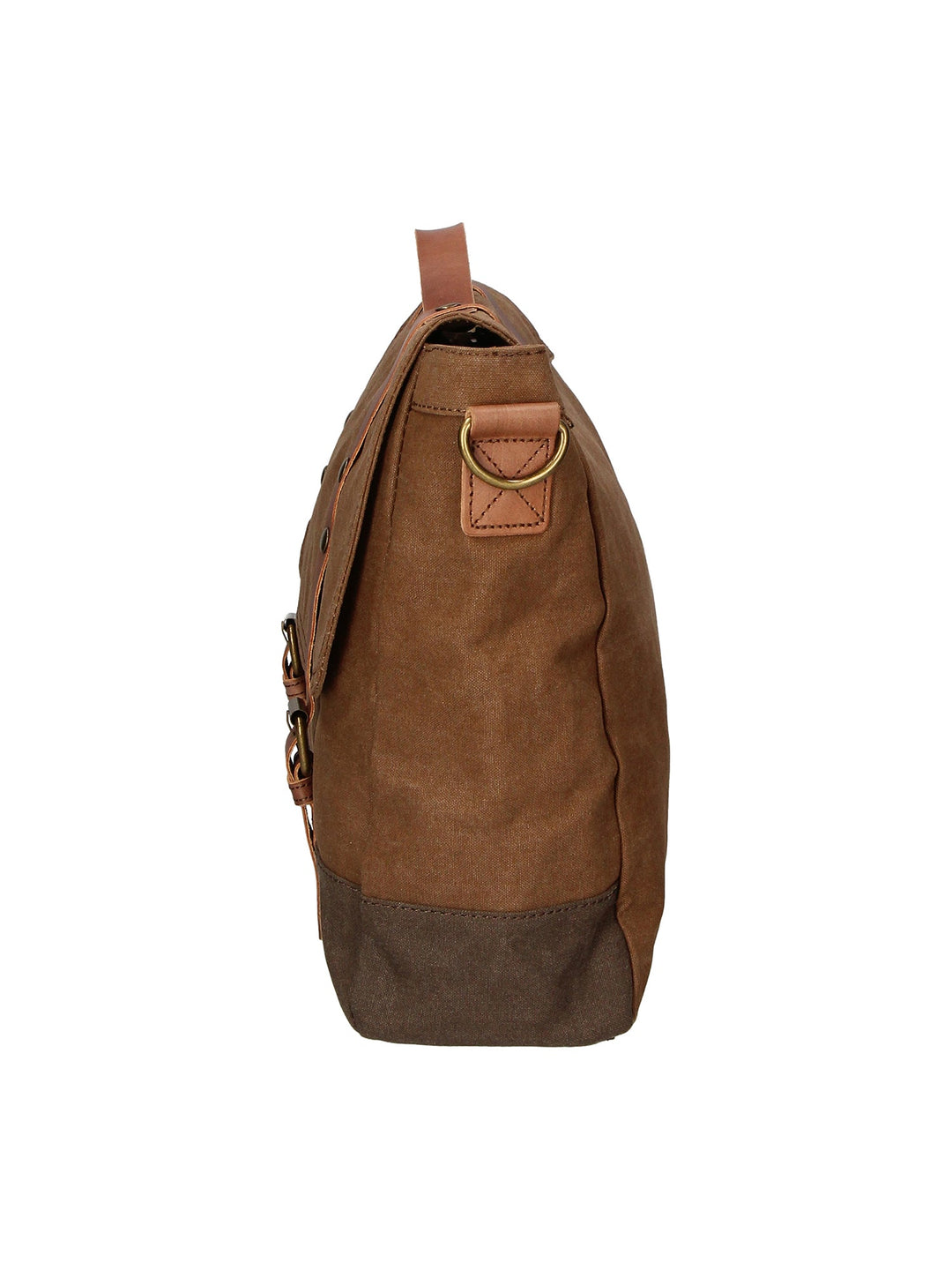 Minerva Unisex-Handtasche aus Canvas und Leder