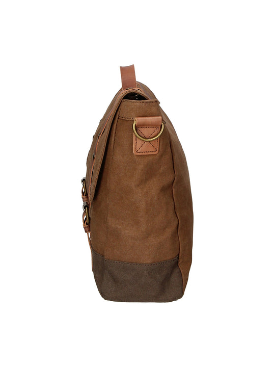 Minerva Unisex-Handtasche aus Canvas und Leder