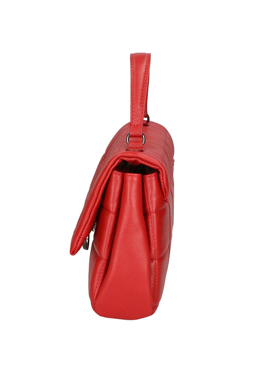 Lila Damenhandtasche aus echtem Leder
