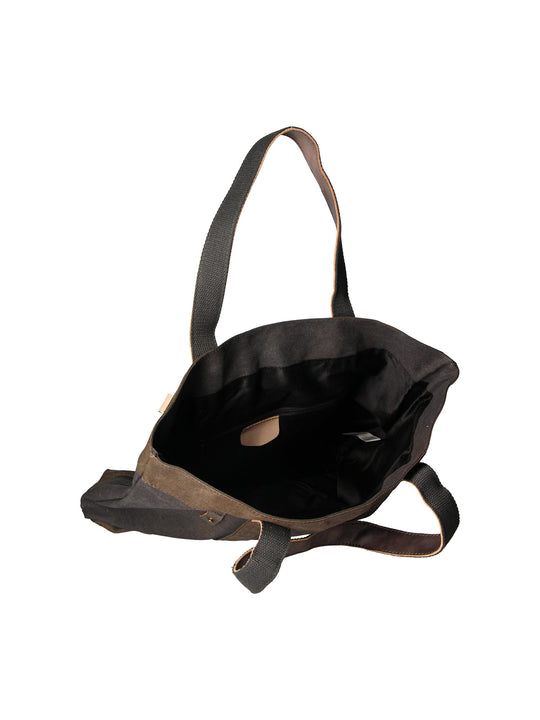 Maura Unisex-Handtasche aus Canvas und Leder