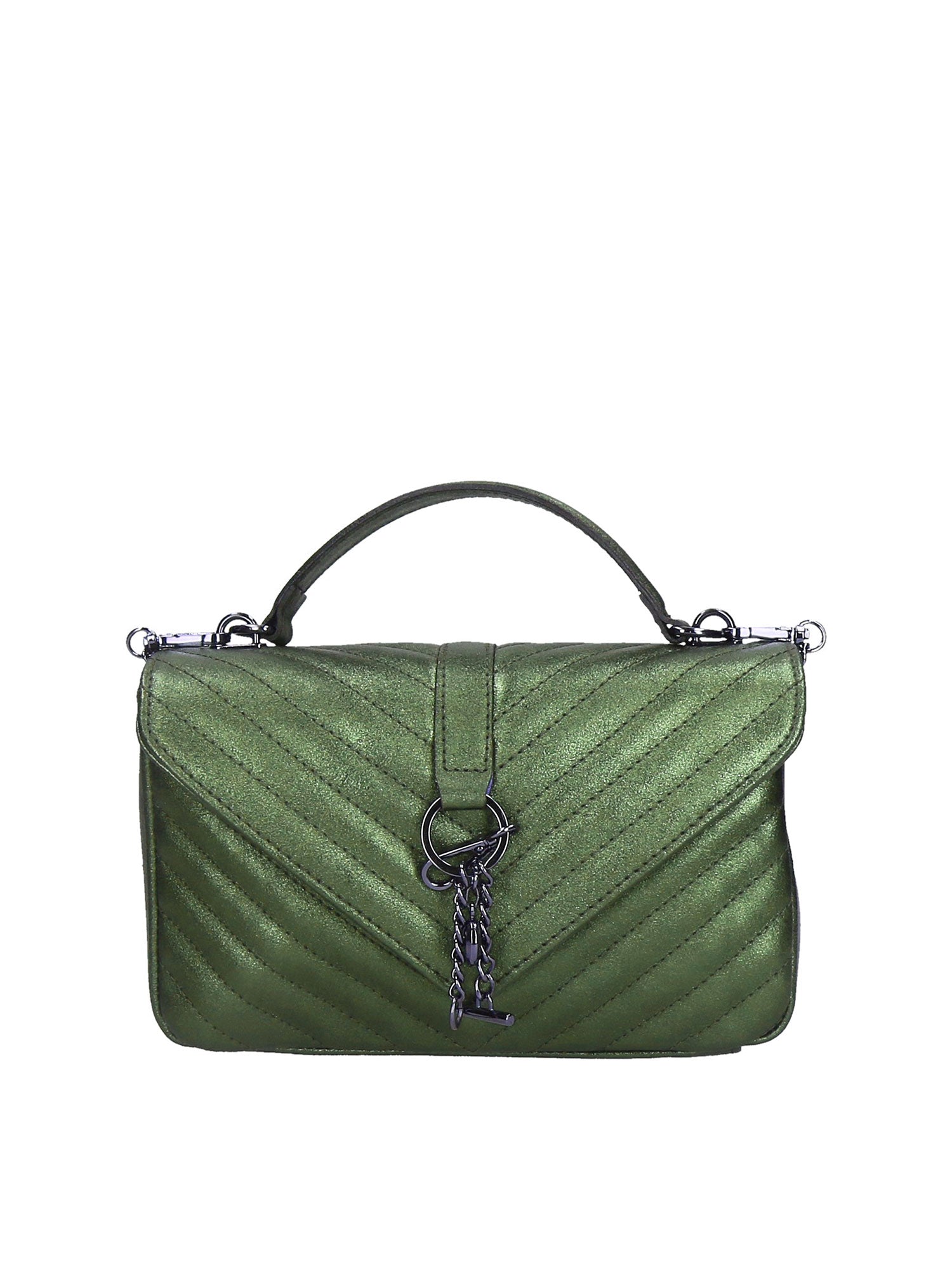 Borsa a tracolla da donna In Vera pelle | Gave Lux | GLX22162623FBG-VERDE
