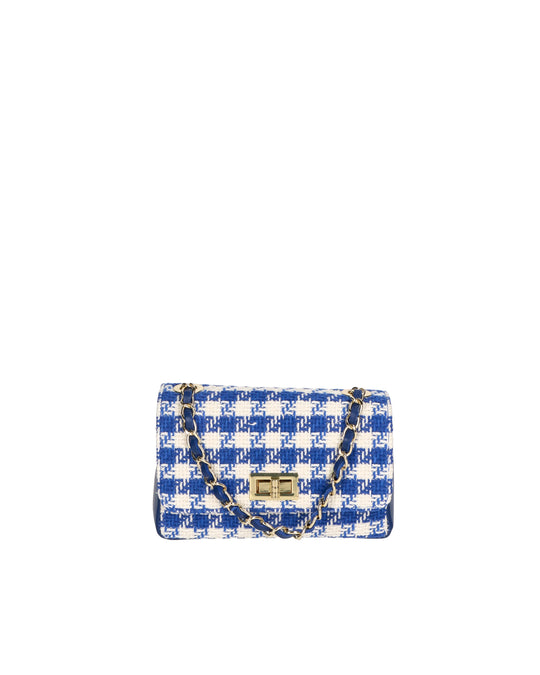 Borsa a tracolla da donna Misto Cotone e Pelle | Gave Lux | GLX220501523FBG-BLU