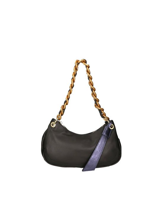 Borsa a spalla da donna In Vera pelle | Gave Lux | GLX220546123FBG-S28_NERO+L033_BLU